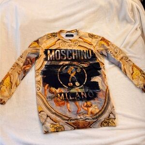Moschino Multicolor Baroque Print Logo Sweatshirt